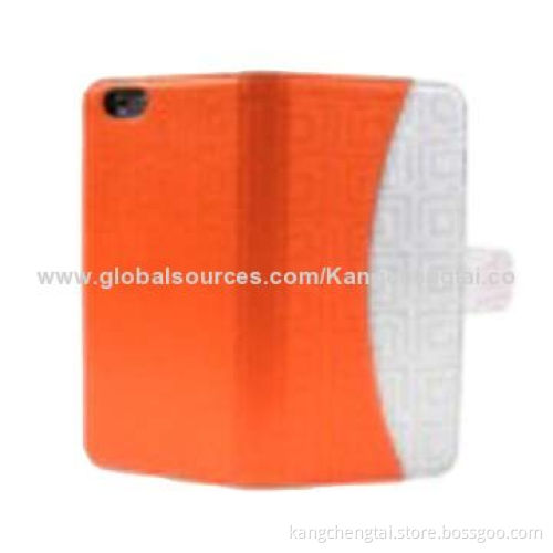 PU Leather Case for iPhone 6, Stylish, Fashion Folio, Magnetic Button Design